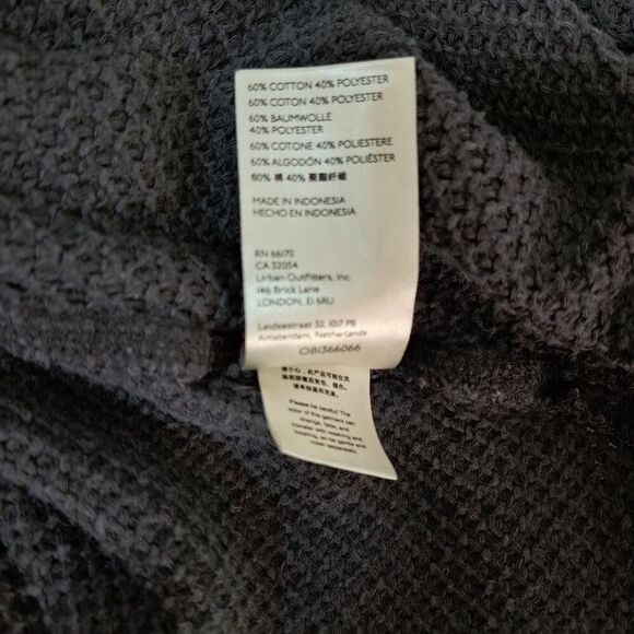 Free People Women's She's A Keeper Boho Top Charcoal Gray Long Sleeve Oversize S - Picture 9 of 9